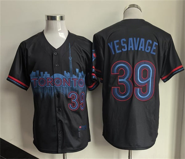 Toronto Blue Jays #39 Trey Yesavage Navy HOLBERT 2024 City Connect Limited Stitched Jersey