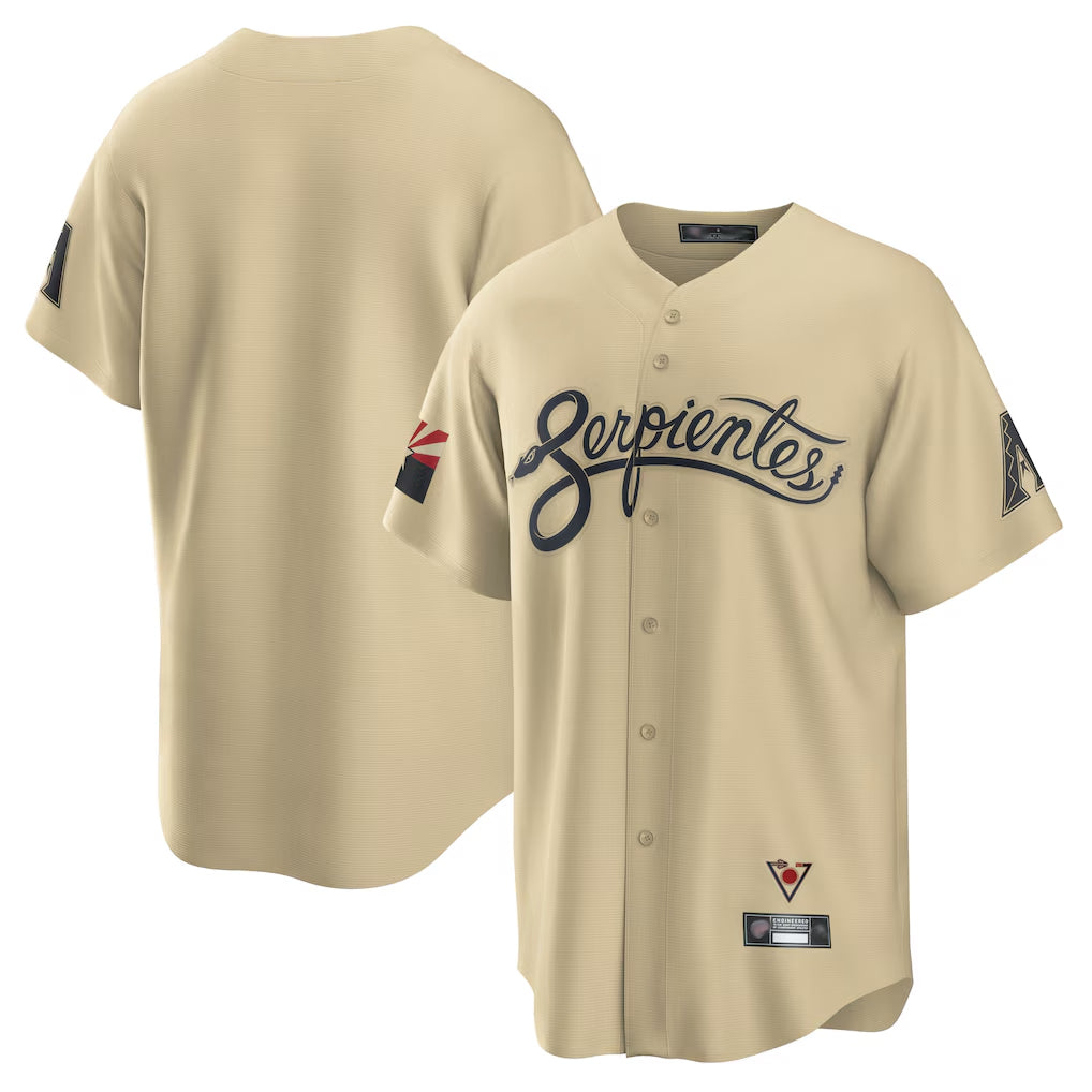 Arizona Diamondbacks Tan HOLBERT City Connect Home Game Blank Player Stitched Jerseys