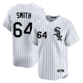 Chicago White Sox #64 Shane Smith Player White HOLBERT Stripe Limited Home Stitched Jerseys