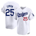 Los Angeles Dodgers #25 Tommy Edman Player White HOLBERT Limited Home Stitched Jerseys