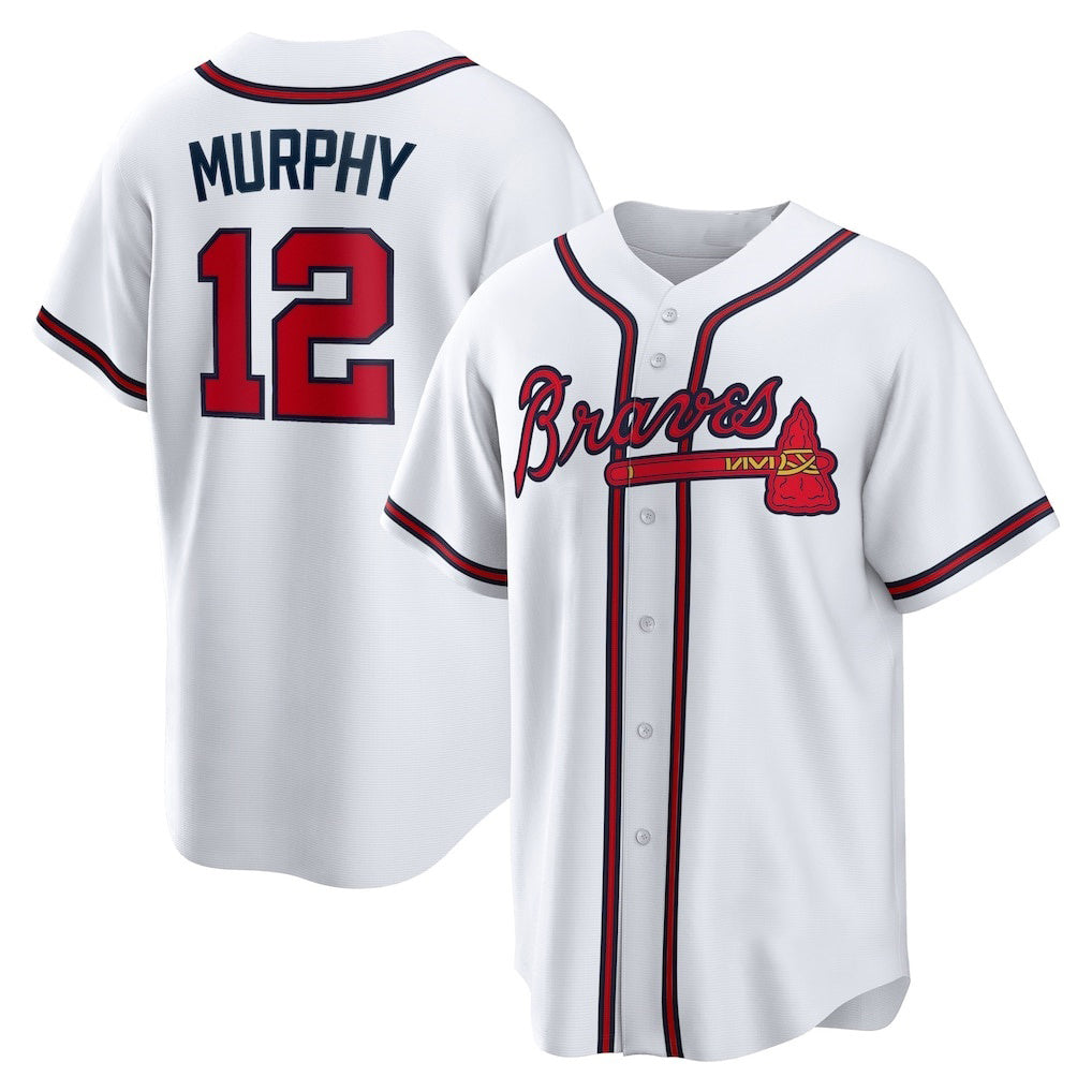 Atlanta Braves #12 Sean Murphy White HOLBERT Replica Player Jersey