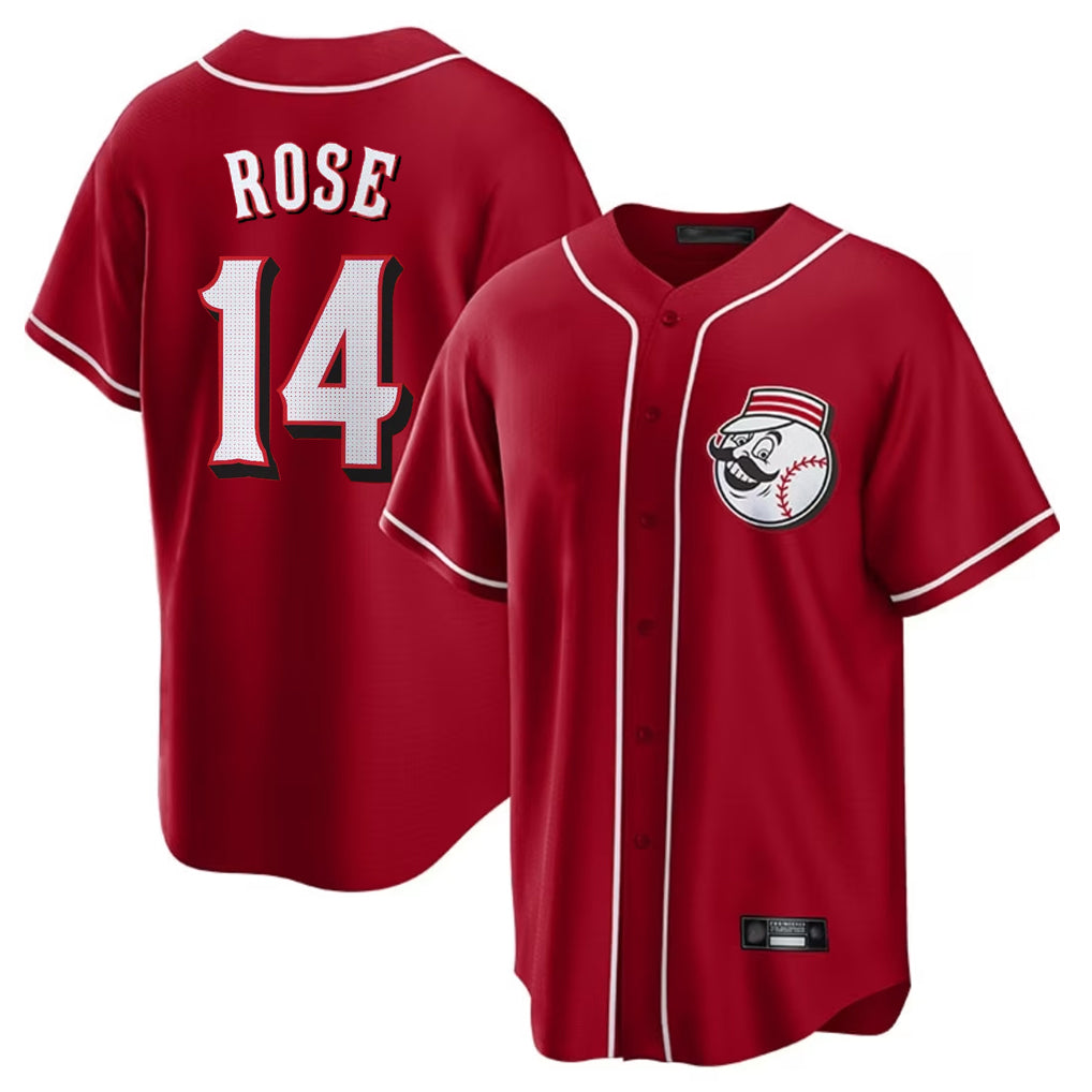 Cincinnati Reds #14 Pete Rose Player Red HOLBERT Home Game Stitched Jerseys