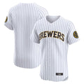 Milwaukee Brewers Blank Player White HOLBERT Stripes Home Limited Elite Stitched Jerseys
