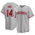 Cincinnati Reds #14 Pete Rose Player Gray HOLBERT Home Game Stitched Jerseys