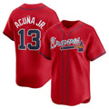 Atlanta Braves #13 Ronald Acuna Jr Red HOLBERT Alternate Limited Player Jersey