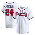Atlanta Braves #24 Deion Sanders White HOLBERT Limited Player Jersey