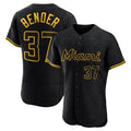 Miami Marlins #37 Anthony Bender Player Black HOLBERT Snake Skin City Home Limited Elite Stitched Jerseys