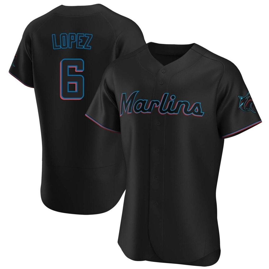 Miami Marlins #6 Otto Lopez Player Black HOLBERT Home Limited Elite Stitched Jerseys