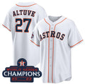 Houston Astros #27 Jose Altuve White HOLBERT 2022 World Series Champions Home Stitched Jersey