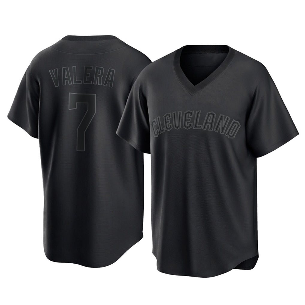 Cleveland Guardians #7 George Valera Player Black HOLBERT T-shirt Home Game Stitched Jerseys