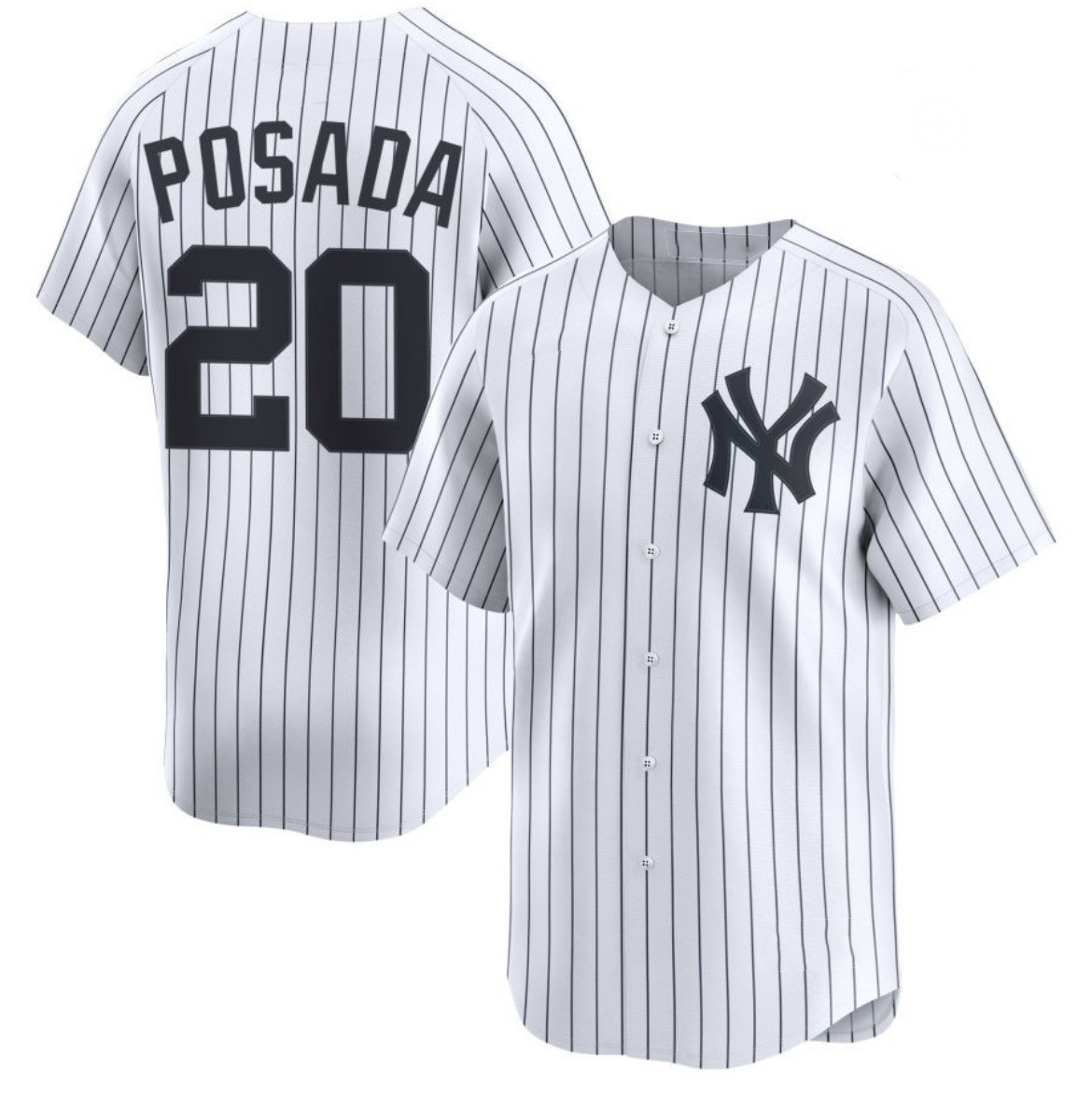 New York Yankees #20 Jorge Posada White HOLBERT Cool Base Stitched Jersey