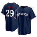 Minnesota Twins #29 Rod Carew Player Navy HOLBERTReplica Alternate Home Stitched Jerseys