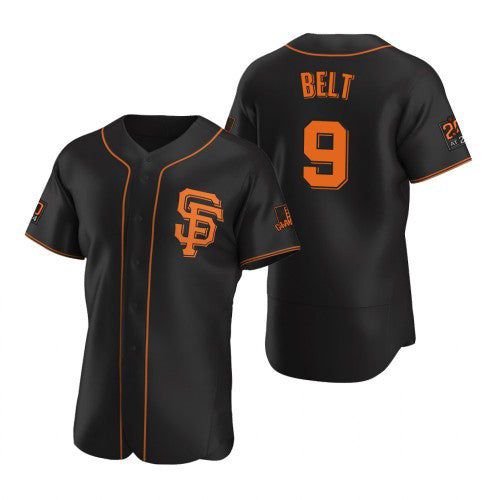 San Francisco Giants #9 Brandon Belt 2020 Black HOLBERT Jersey
