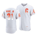 San Francisco Giants #31 LaMonte Wade Jr White HOLBERT 2021 City Connect Flex Base Jersey
