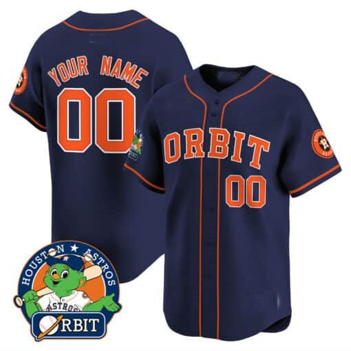 Custom Houston Astros Orbit Patch Vapor Premier Limited Jersey ¨C Navy HOLBERT