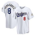Los Angeles Dodgers #8 Enrique Hernandez White HOLBERT 2026 Gold Collection Stadium Jersey