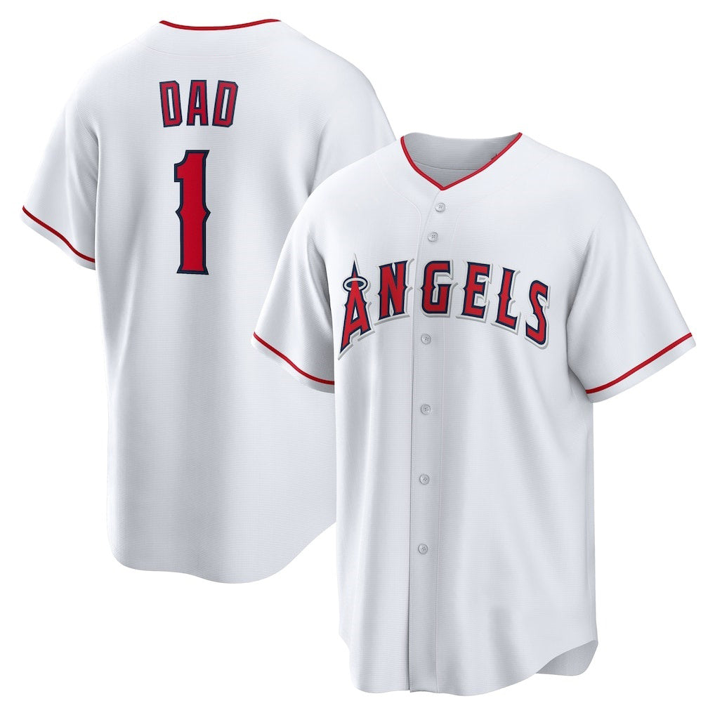Los Angeles Angels #1 Dad White HOLBERT Home Replica Jersey