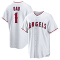 Los Angeles Angels #1 Dad White HOLBERT Home Replica Jersey