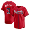 Atlanta Braves #3 Dale Murphy Player Red HOLBERT Limited Home Game Stitched Jerseys