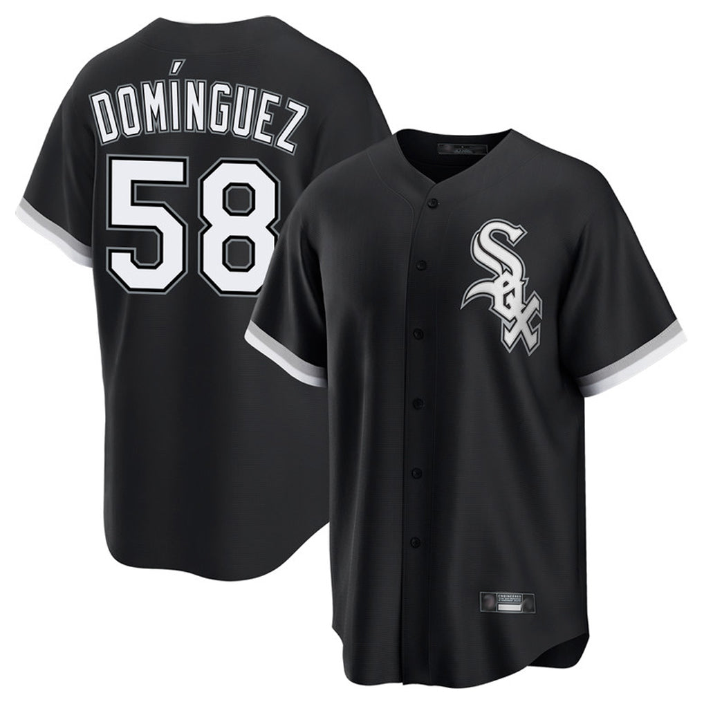 Chicago White Sox #58 Seranthony Dominguez Player Black HOLBERT Home Game Stitched Jerseys