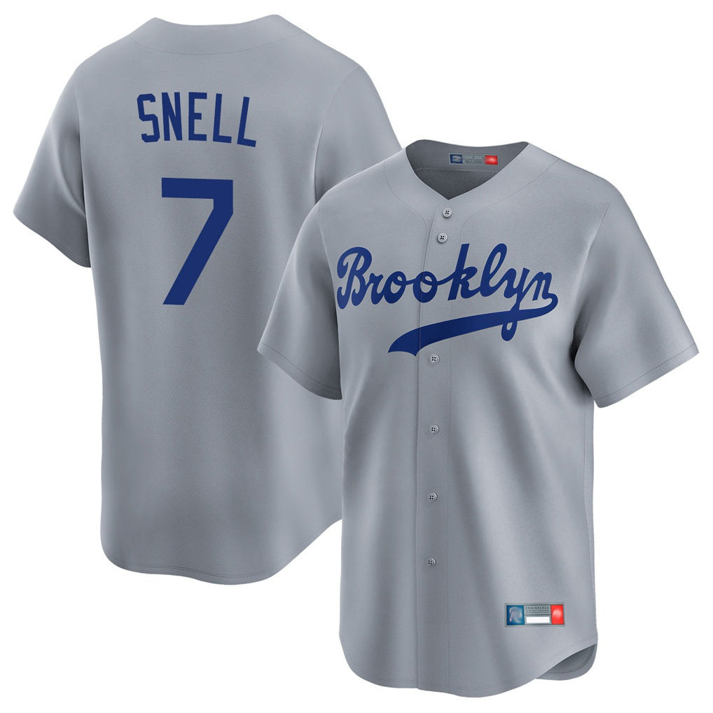 Los Angeles Dodgers #7 Blake Snell Player Gray HOLBERT Game Limited Home Stitched Jerseys