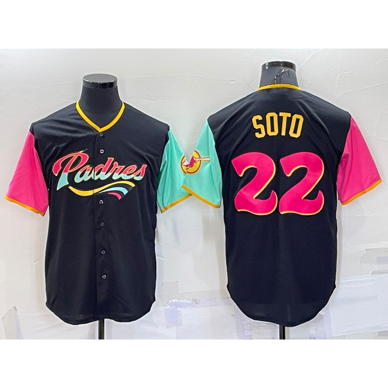 San Diego Padres #22 Juan Soto Black HOLBERT 2022 City Connect Cool Base Stitched Jersey