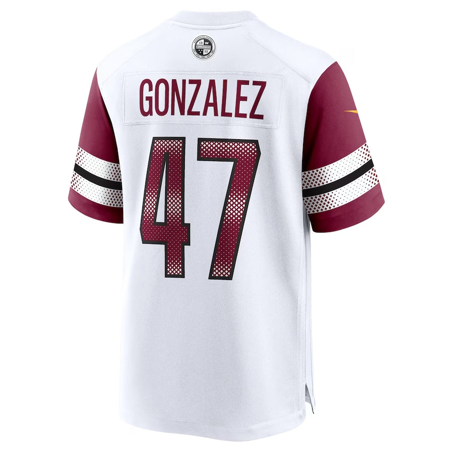 W.Commanders #47 Zane Gonzalez White HOLBERT Game Jersey