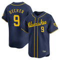 Milwaukee Brewers #9 Bob Uecker Player Navy HOLBERT Home Limited Stitched Jerseys