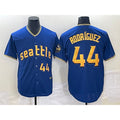 Seattle Mariners #44 Julio Rodriguez Number Blue HOLBERT 2023 City Connect Cool Base Stitched Jersey