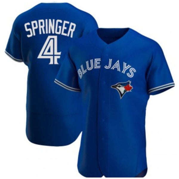 Toronto Blue Jays #4 George Springer Royal HOLBERT Flex Base Stitched Jersey