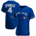 Toronto Blue Jays #4 George Springer Royal HOLBERT Flex Base Stitched Jersey
