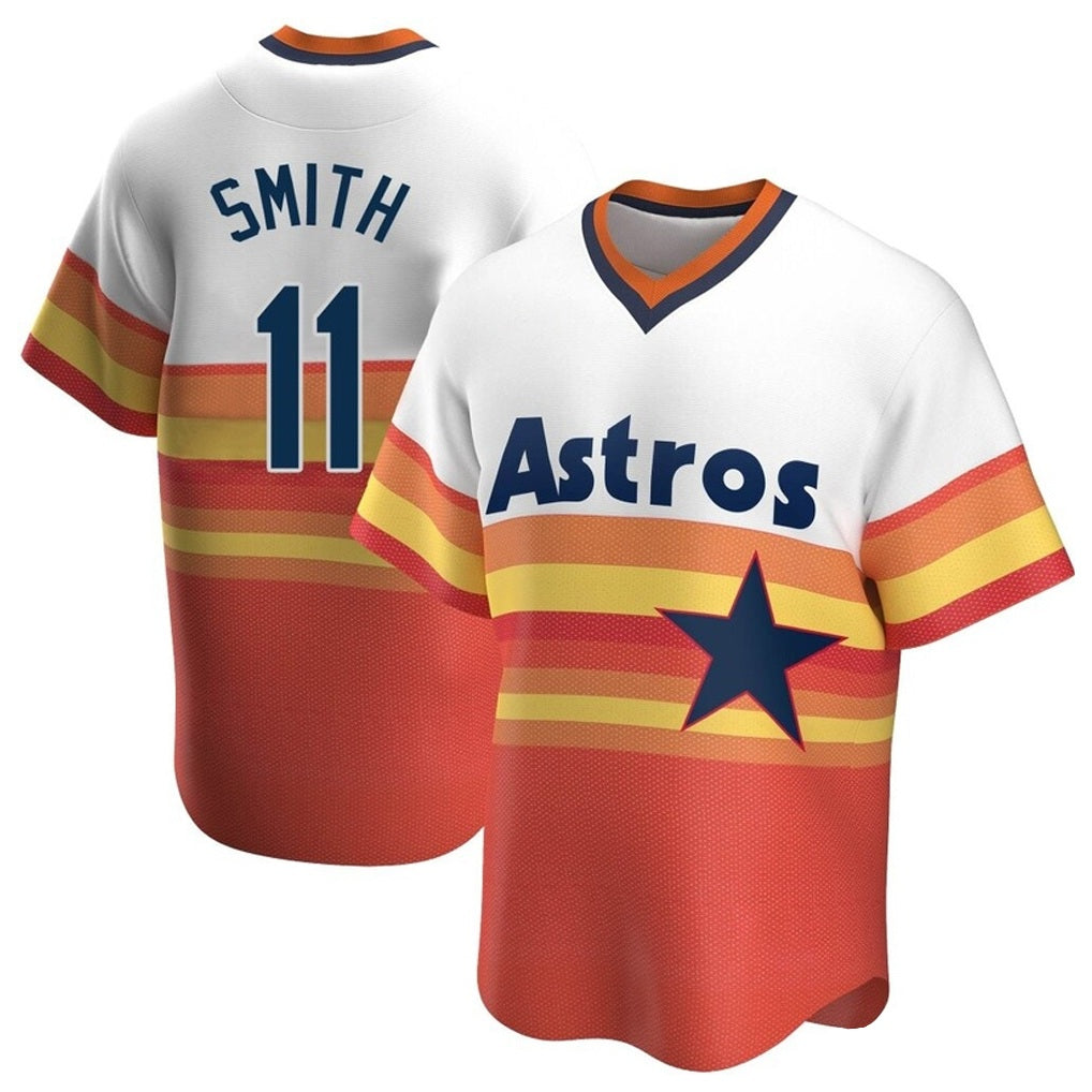 Houston Astros #11 Cam Smith Player Rainbow Cooperstown Collection HOLBERT T-shirt Stitched Jerseys