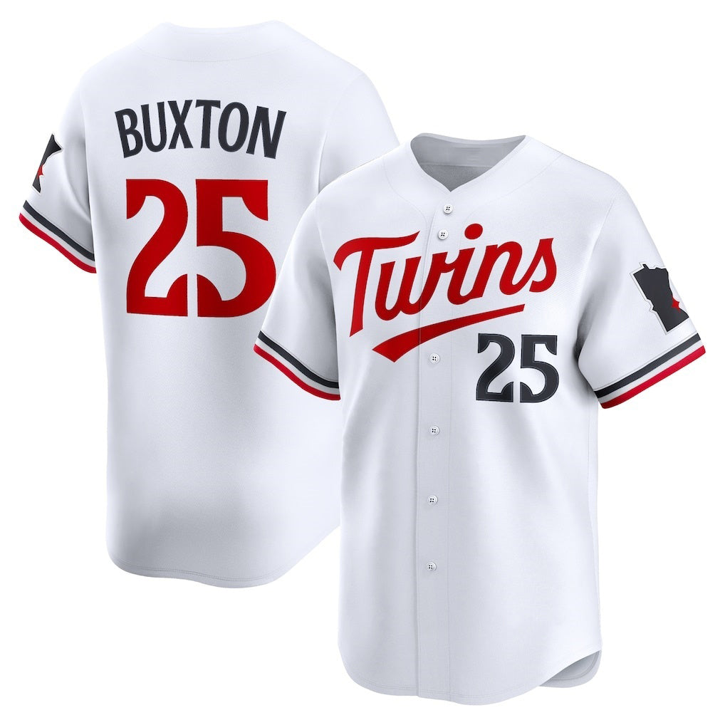 Minnesota Twins #25 Byron Buxton White HOLBERT Home Limited Player Jersey