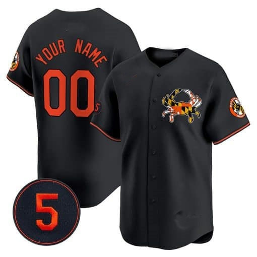 Custom Baltimore Orioles Robinson Patch Vapor Premier Limited Jersey V3 ¨C Black HOLBERT