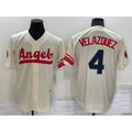 Los Angeles Angels #4 Andrew Velazquez Cream HOLBERT 2022 City Connect Cool Base Stitched Jersey