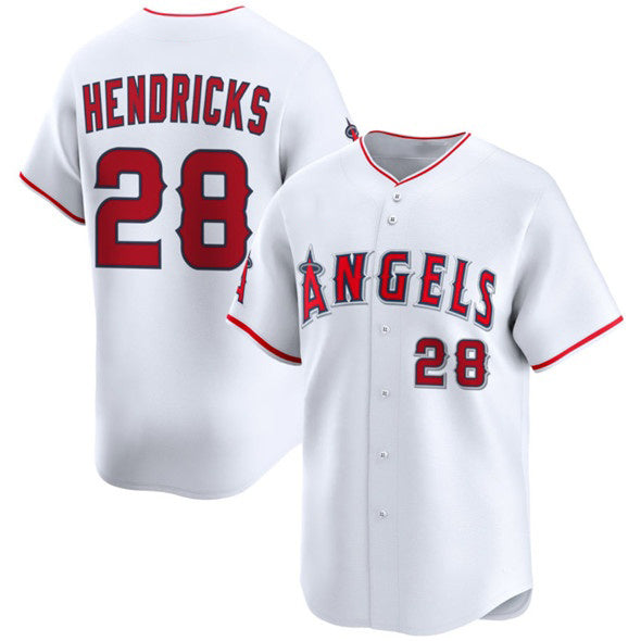 Los Angeles Angels #28 Kyle Hendricks White HOLBERT 2024 Home Limited Stitched Jersey