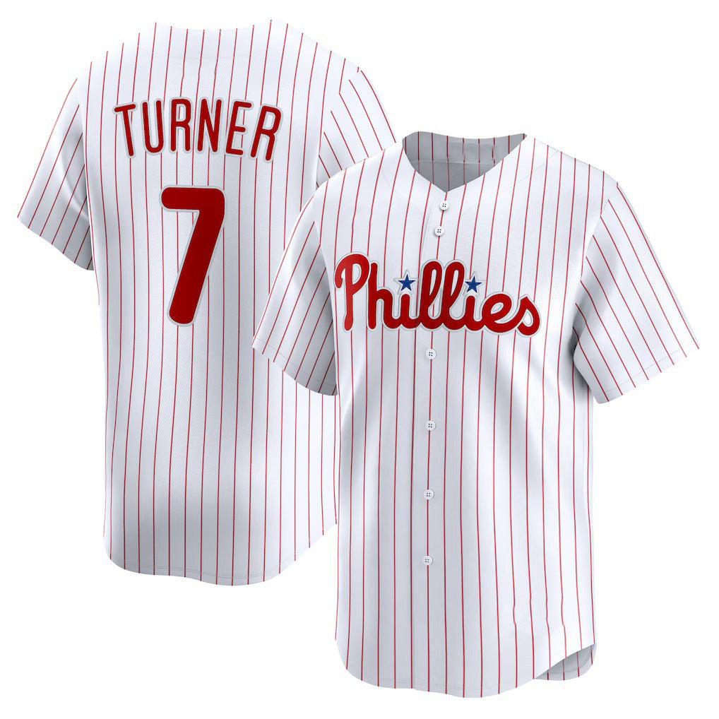 Philadelphia Phillies #7 Trea Turner White HOLBERT Home Limited Player Jersey