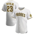 San Diego Padres #23 Fernando Tat¨ªs Jr. White-Brown HOLBERT Home Authentic Player Jersey
