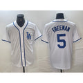 Los Angeles Dodgers #5 Freddie Freeman White HOLBERT Cool Base Stitched Jersey