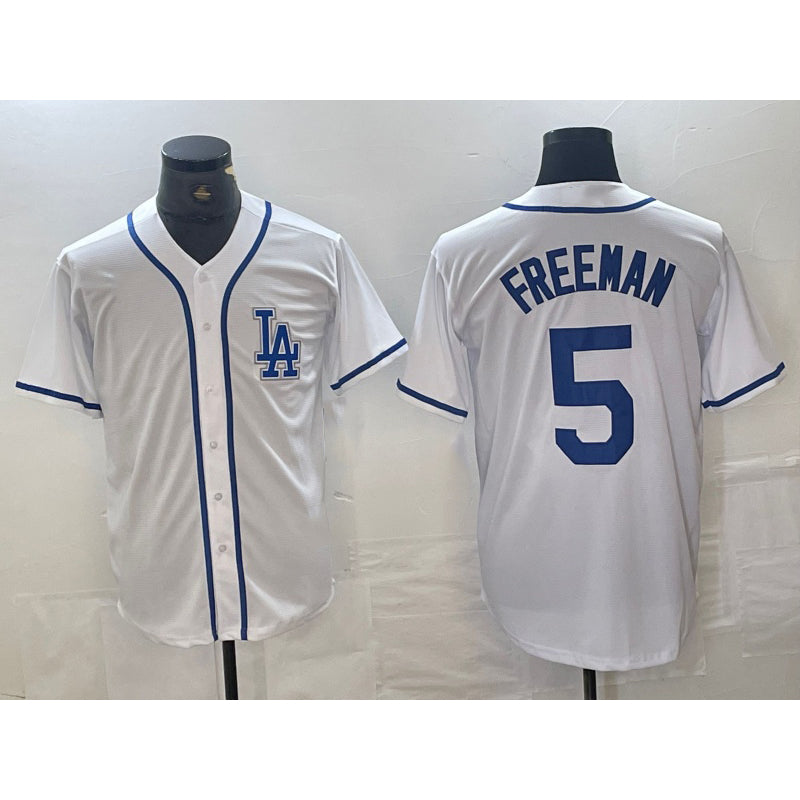 Los Angeles Dodgers #5 Freddie Freeman White HOLBERT Cool Base Stitched Jersey