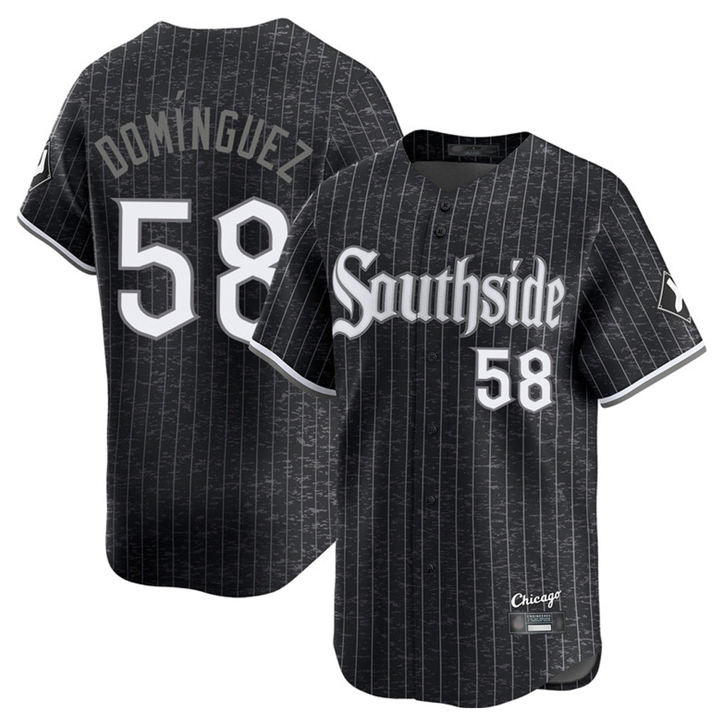 Chicago White Sox #58 Seranthony Dominguez Player Black HOLBERT City Connect Limited Home Stitched Jerseys