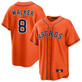 Houston Astros #8 Christian Walker Player Orange HOLBERT Home Game Stitched Jerseys