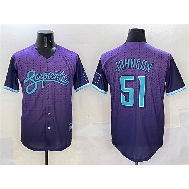 Arizona Diamondbacks #51 Randy Johnson Purple HOLBERT 2025 City Connect Limited Stitched Jersey