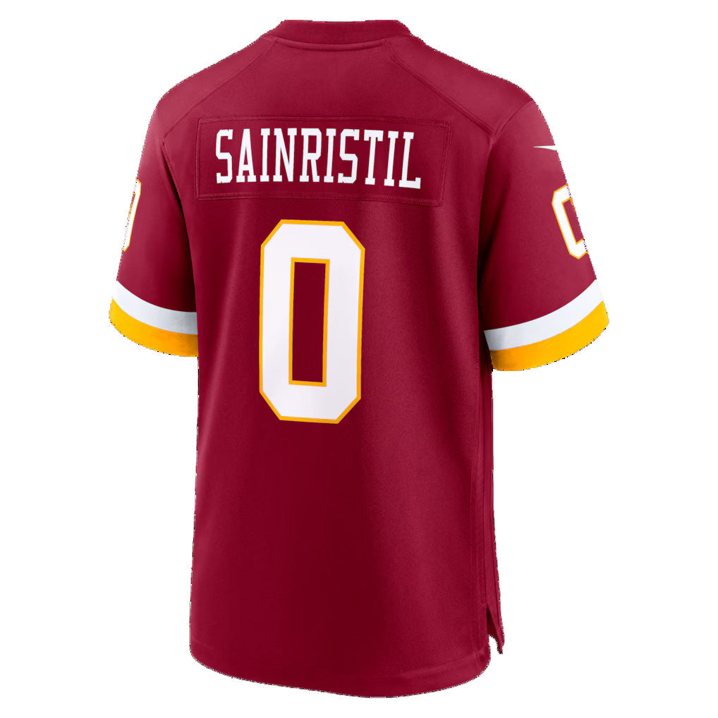 W.Commanders #0 Mike Sainristil Burgundy HOLBERT Game Jersey