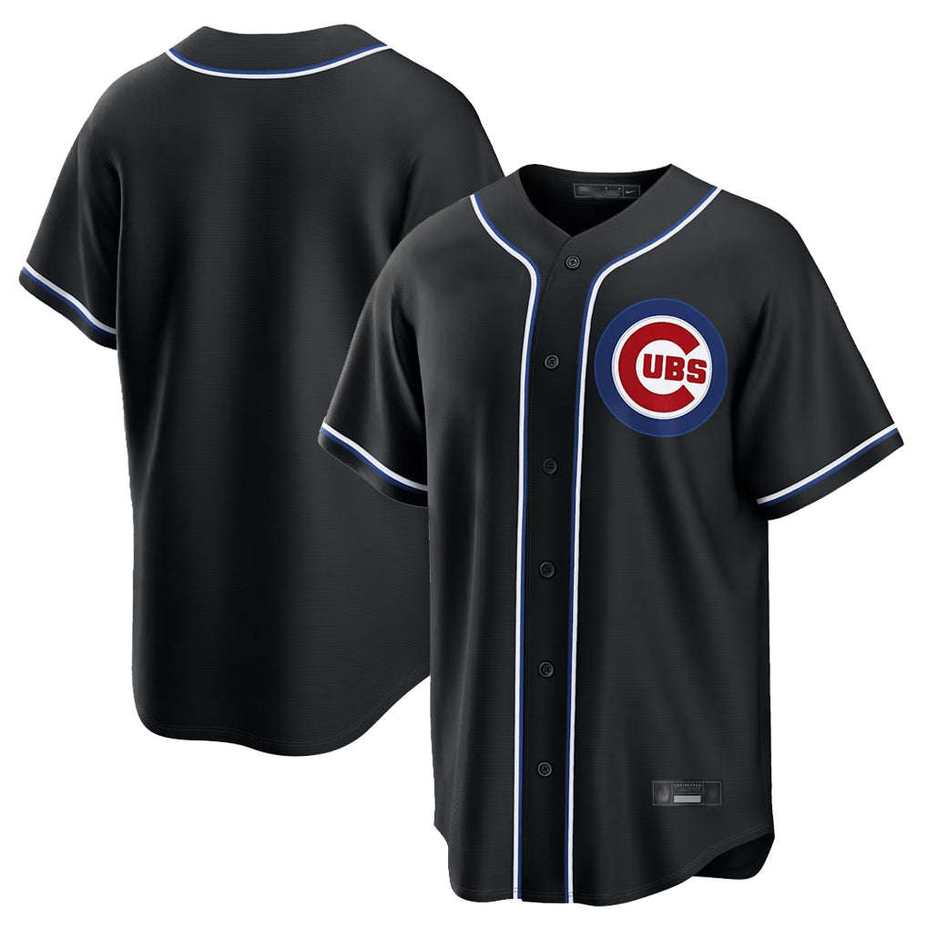 Chicago Cubs Black HOLBERT Home Game Blank Player Stitched Jerseys
