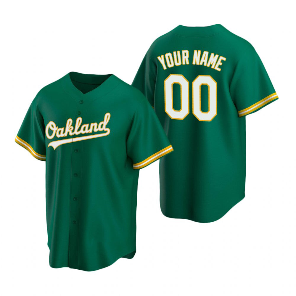 Custom Oakland Athletics Green HOLBERT Stitched Cool Base Jersey