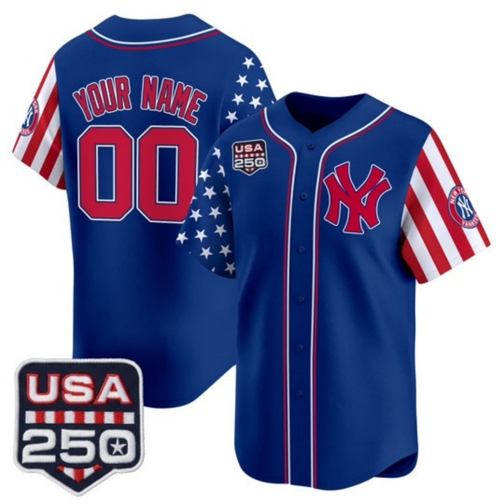 Custom New York Yankees America 250 Edition Vapor Premier Limited Royal HOLBERT Stitched Jerseys