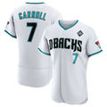 Arizona Diamondbacks #7 Corbin Carroll White HOLBERT 2023 World Series Flex Base Stitched Jersey