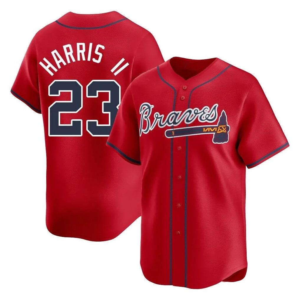 Atlanta Braves #23 Michael Harris II Player Red HOLBERT Limited Home Game Stitched Jerseys