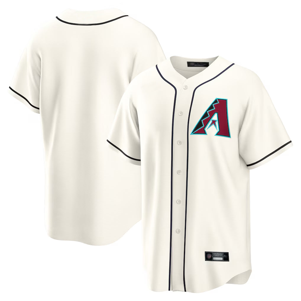 Arizona Diamondbacks Cream HOLBERT Home Game Blank Player Stitched Jerseys